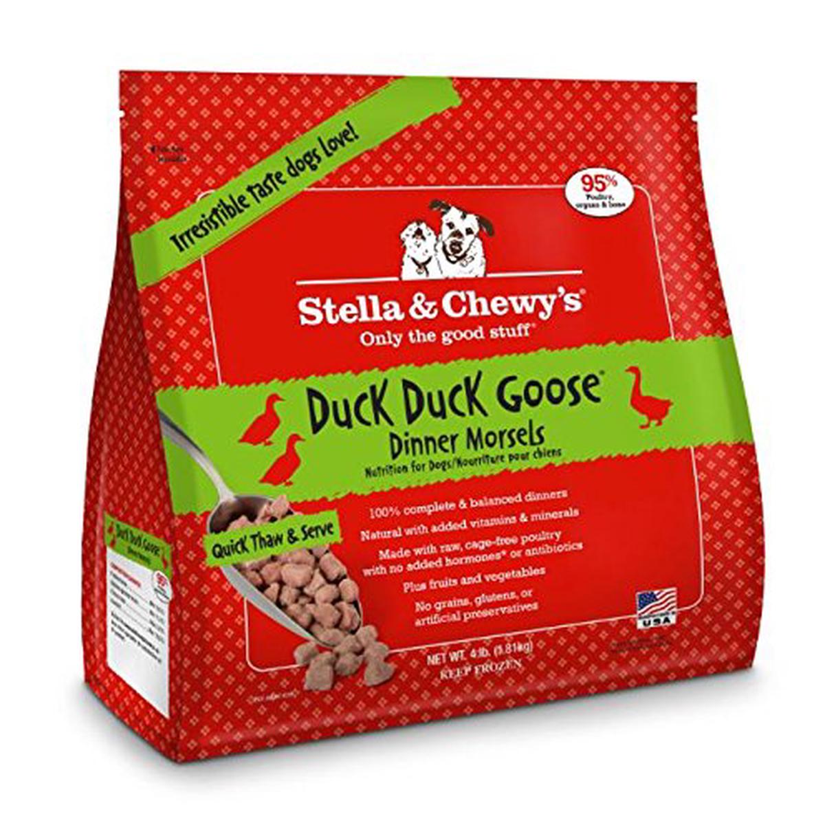 Stella & Chewy's 45770 Frozen Duck Duck Goose Dinner Morsels Dog Food 4LB (4) - Default Title