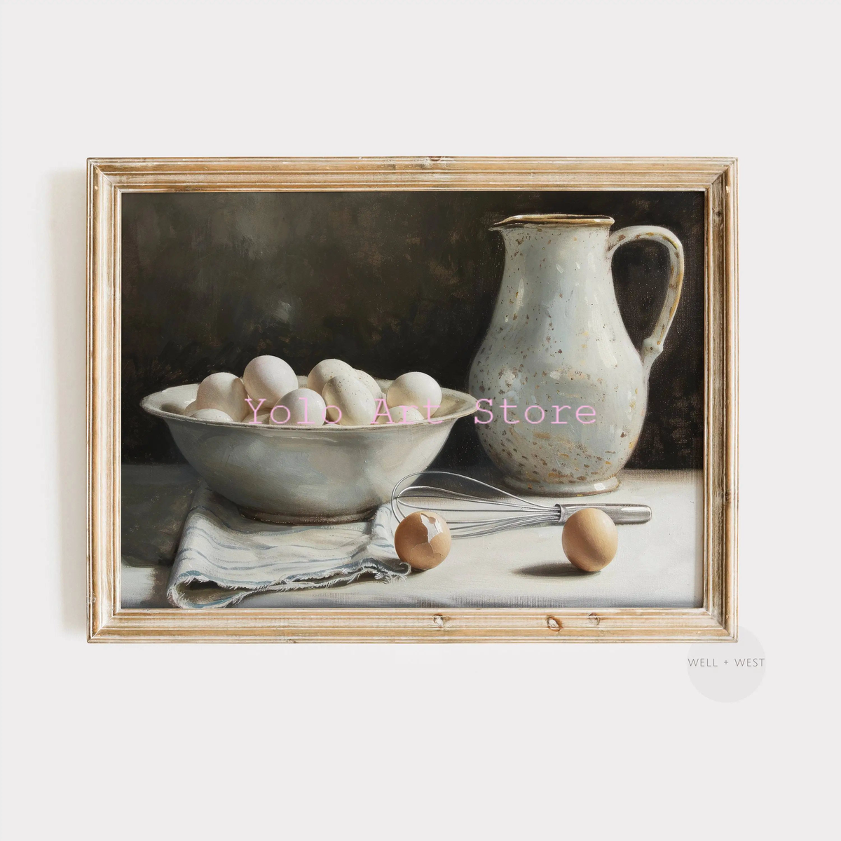 Vintage Still Life Coffee Croissant Lemons Fruit Tea Pot Posters and Prints Canvas Printing Wall Art Picture for Kitchen Decor - 40X50cm Unframed | 15