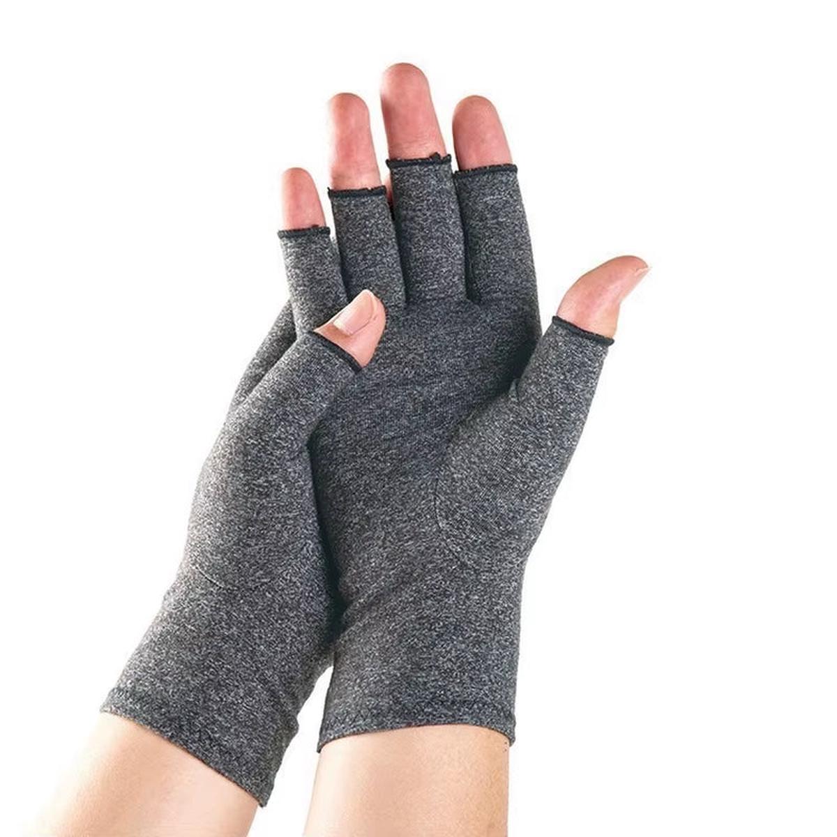 FlexRelief Compression Gloves  Soothe Pain, Support Movement, Boost Performance! - Gray | L