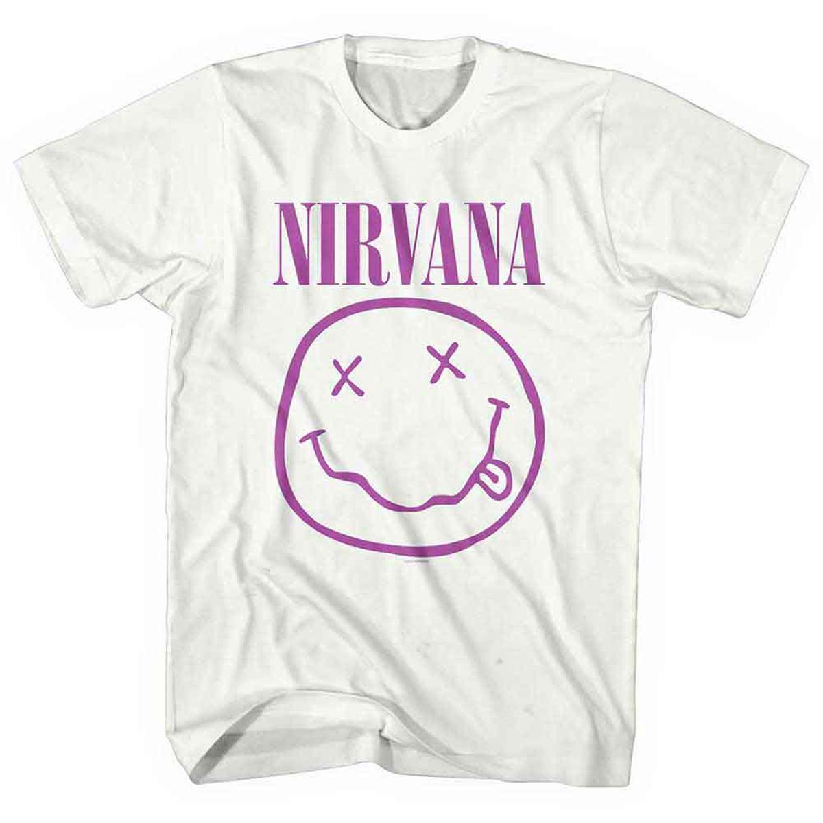 Nirvana Purple Happy Face - White | M