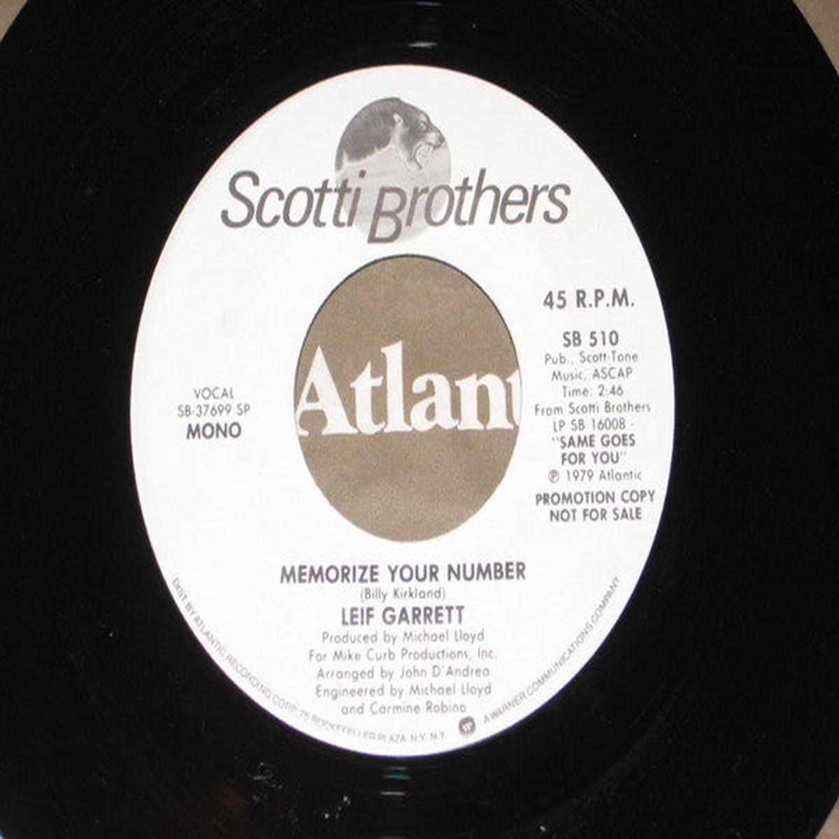Leif Garrett - Memorize Your Number (7", Mono, Promo) (NM or M-)