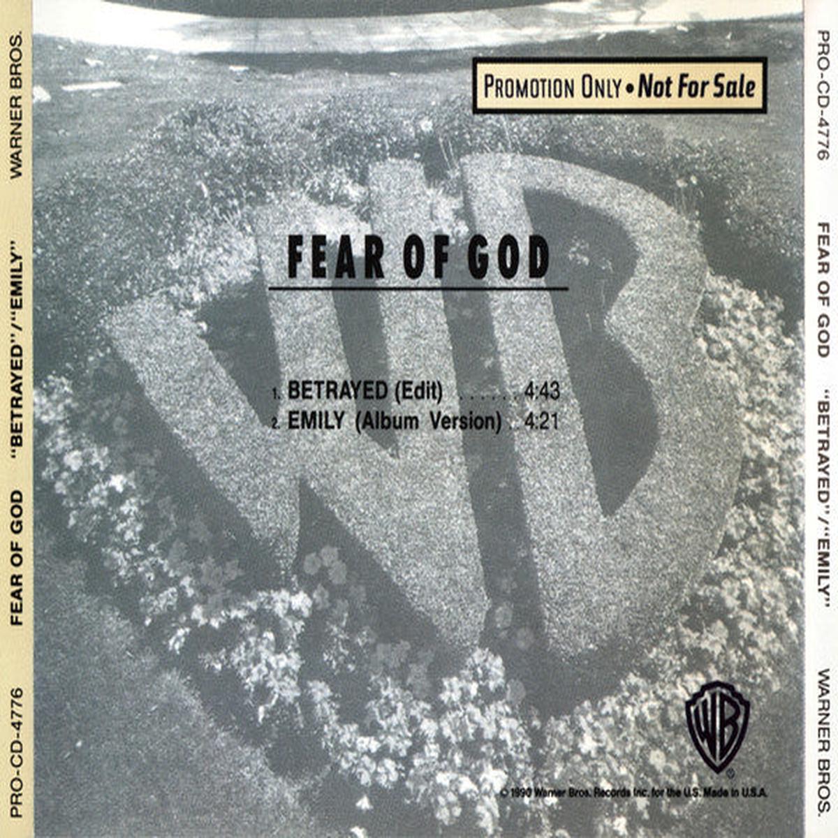 Fear Of God (2) - Betrayed (CD, Single, Promo) (NM or M-)