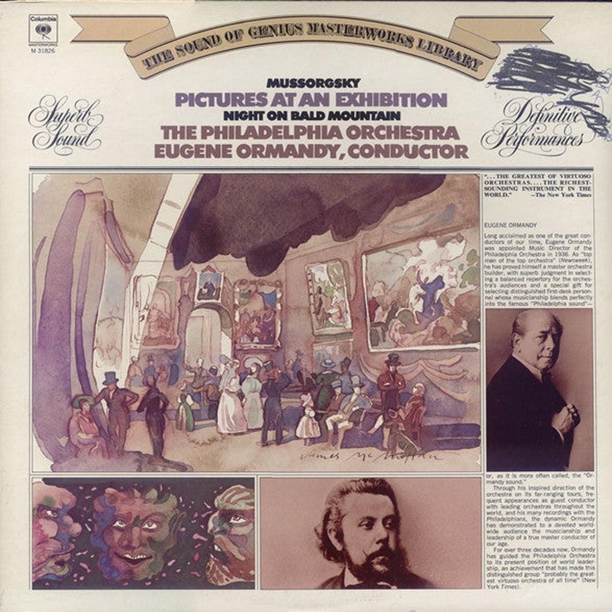 Modest Mussorgsky, The Philadelphia Orchestra, Eugene Ormandy - Pictures At An Exhibition; Night On Bald Mountain (LP) (VG+)
