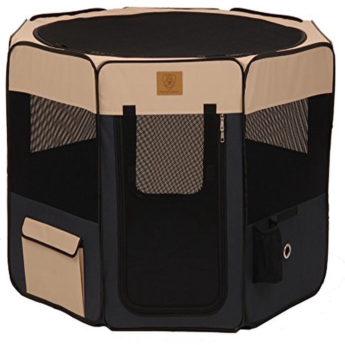 Precision Soft Side PlayYard Navy/Tan (46X46X28) - Default Title