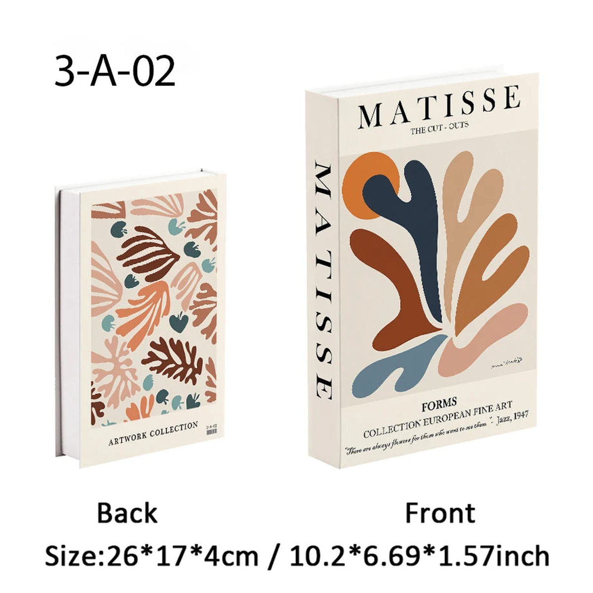 Bauhaus Luxury Fake Book Storage Box Abstract Decorative Books Matisse Boho Coffee Table Simulation Book Bedroom Home Decor - 3A02 | OPEN | China Mainland