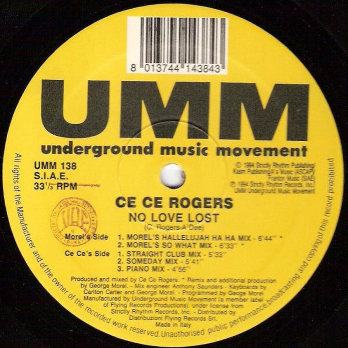 Ce Ce Rogers - No Love Lost (12") (NM or M-)