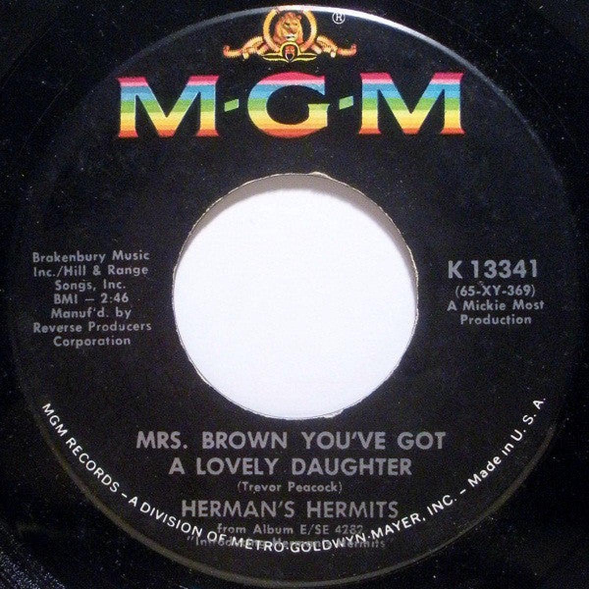 Herman's Hermits - Mrs. Brown You've Got A Lovely Daughter (7", Single) (VG+)