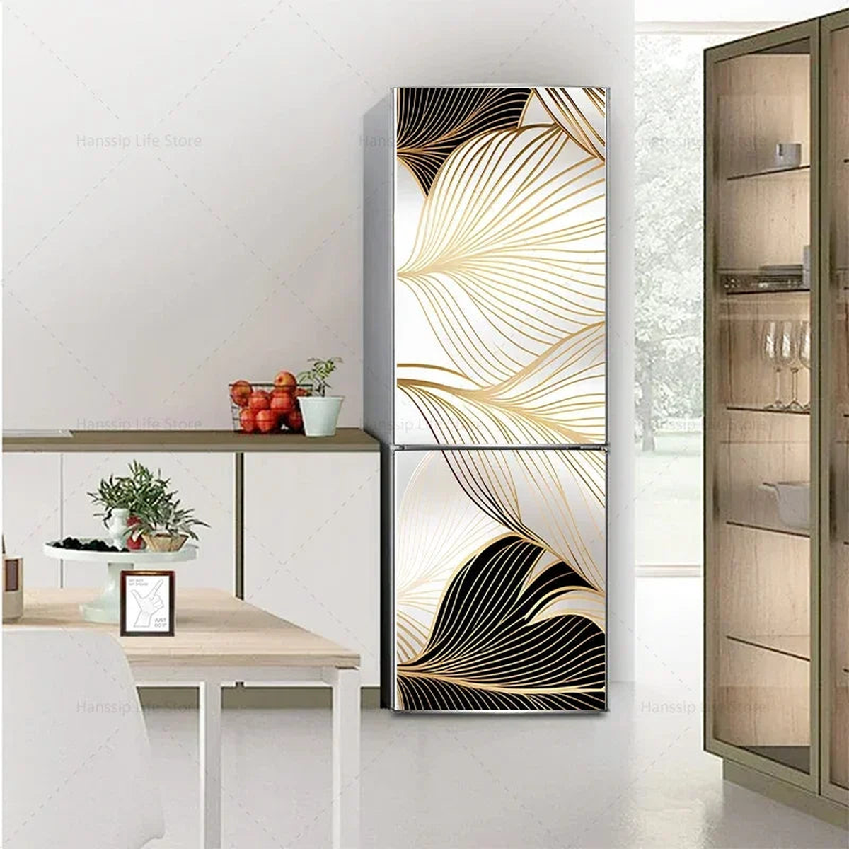 Coke Vending Machine Mural Refrigerator Door Art Mural Sticker Peel and Stick Phone Booth Coffee Wallpaper Fridge Door Decals - 18 | 77x200cm (cut 2pcs)