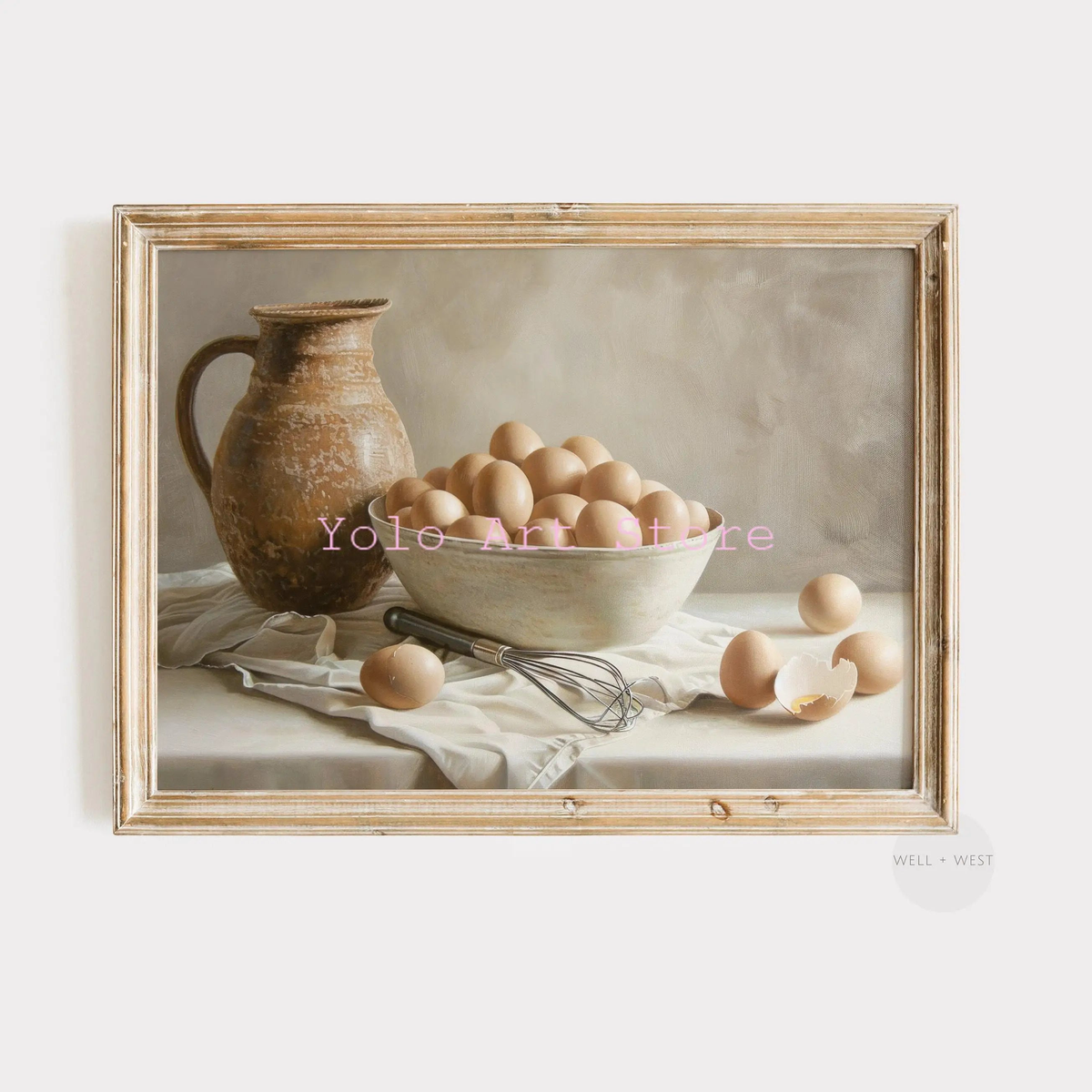 Vintage Still Life Coffee Croissant Lemons Fruit Tea Pot Posters and Prints Canvas Printing Wall Art Picture for Kitchen Decor - 20X30cm Unframed | 13