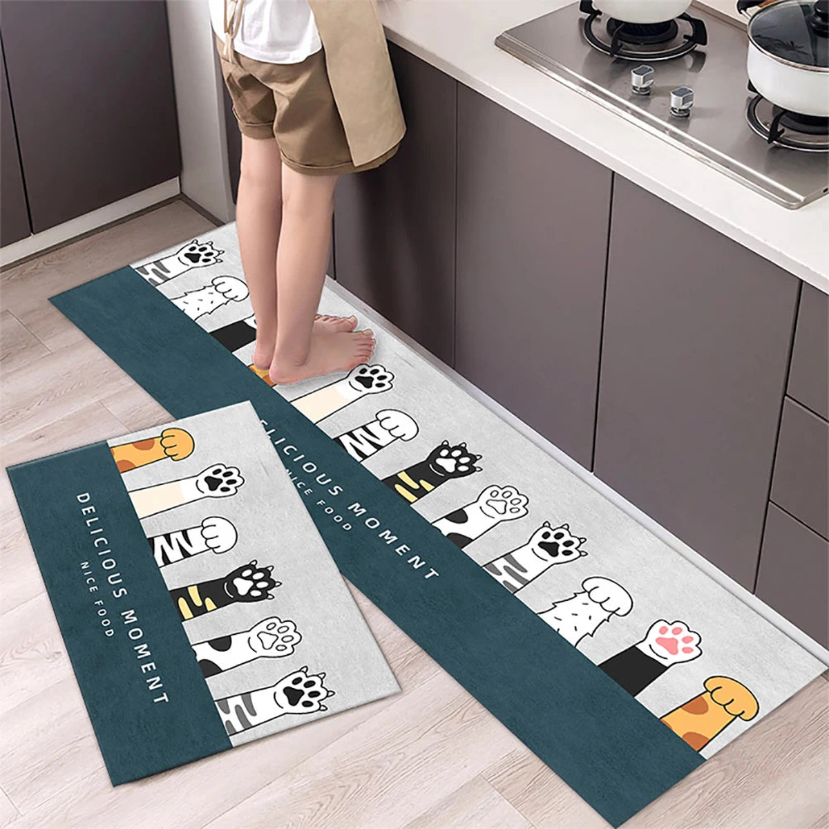 Non-slip Kitchen Mat Long Rugs Crystal Velvet Carpet for Living Room Absorbent Foot Mats Bedroom Doormat Alfombra Small Rugs - QYSC-1585 | 50x80cm and 50x160cm