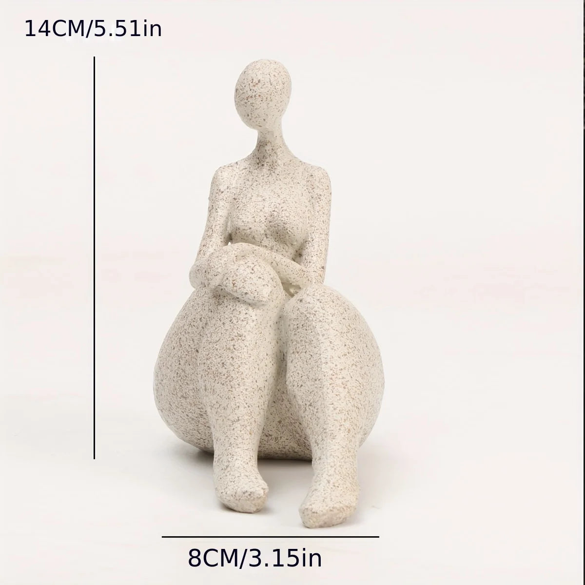 1pc, Sandstone Resin Chubby Woman Statue Handmade Sandstone Abstract Art Home Living Room Office Cabinet Tabletop Entryway Dec - zhoupangirl