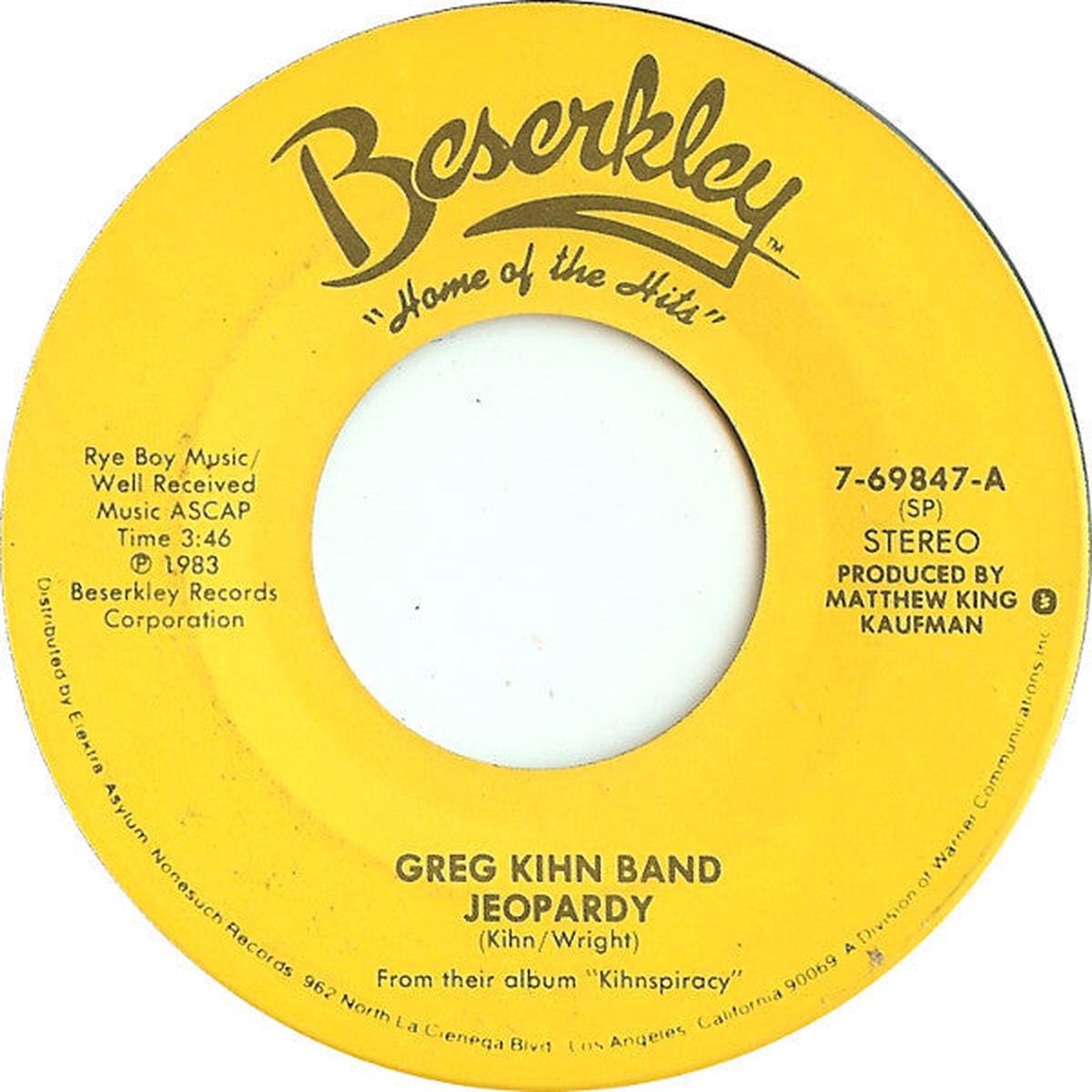 Greg Kihn Band - Jeopardy (7", Single, SP ) (NM or M-)