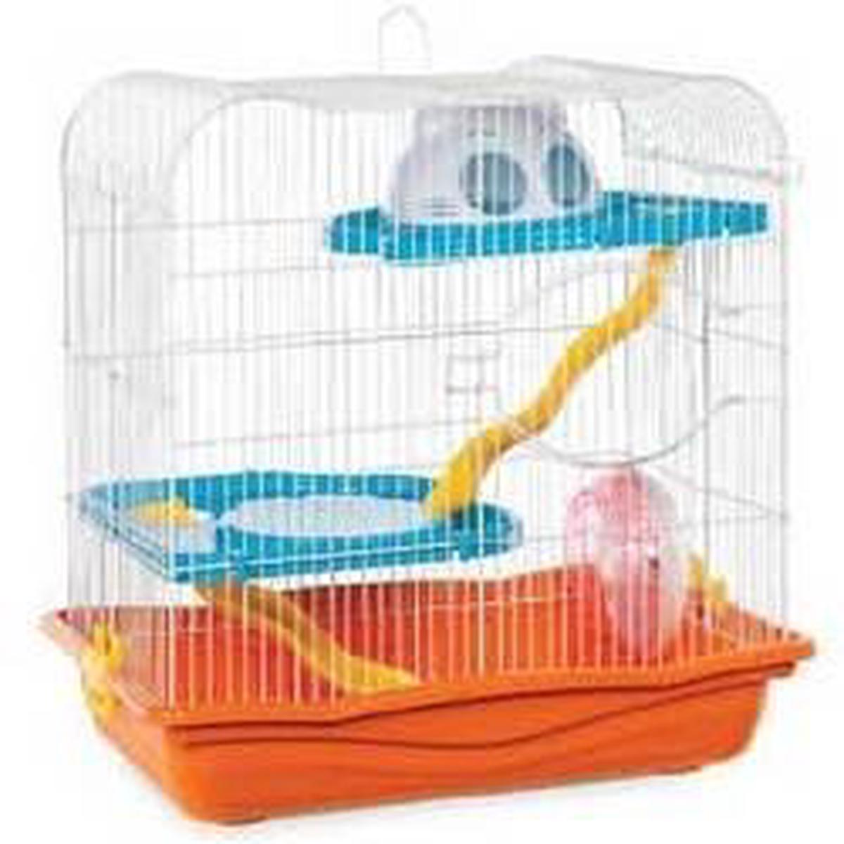 Prevue Pet Products SPV2004 4-Pack Hamster Haven Tri-Level Cage, Medium