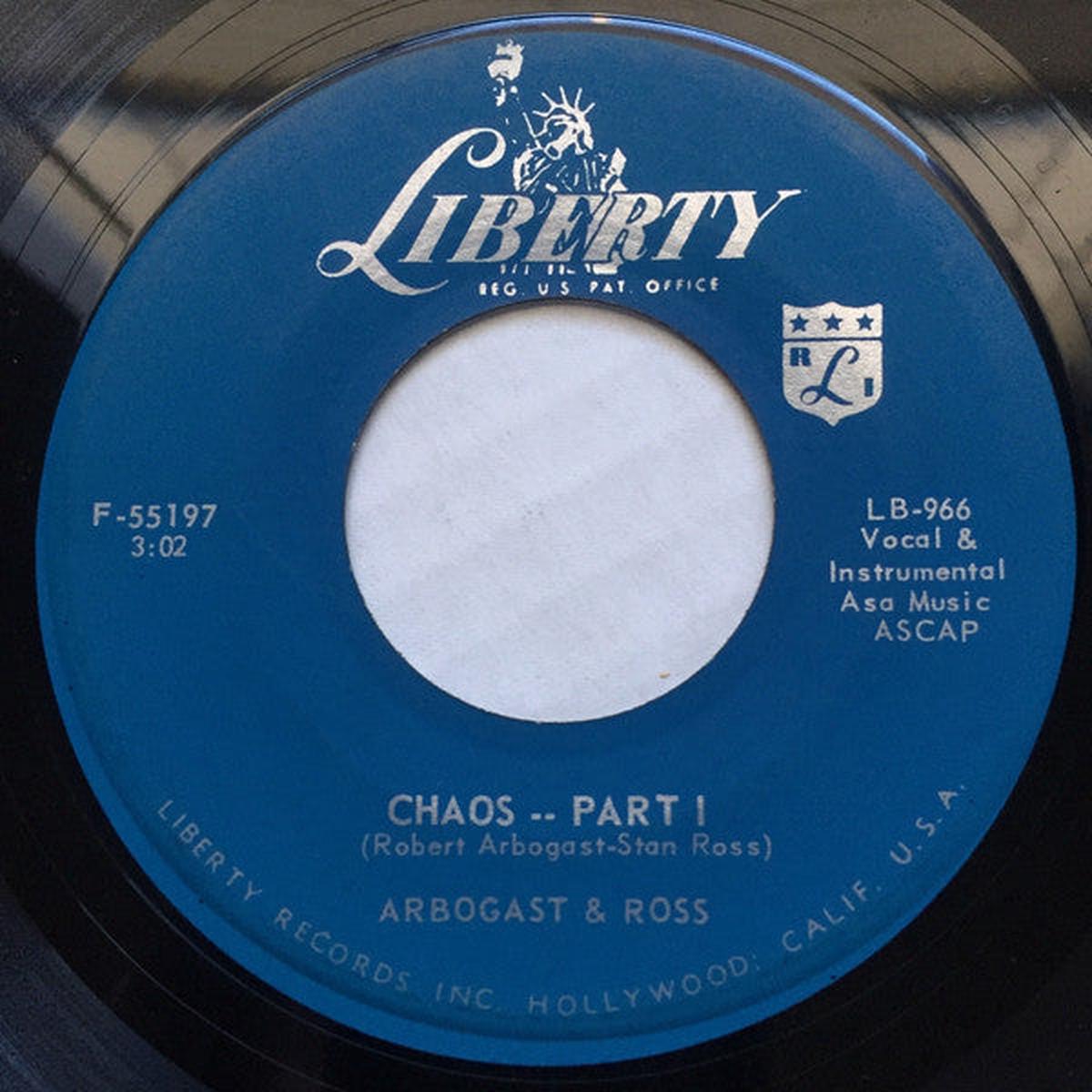Bob Arbogast & Stanley Ralph Ross - Chaos (7", Single) (VG+)
