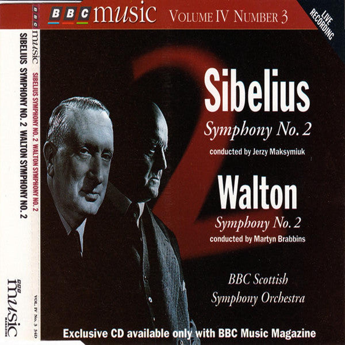 Sibelius*, Jerzy Maksymiuk / Walton*, Martyn Brabbins, BBC Scottish Symphony Orchestra  Symphony No. 2 / Symphony No. 2 CD VG+/VG+
