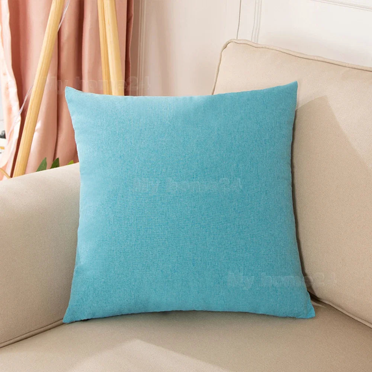 Universal 40*40 45*45 50*50 Pillow Cover Cotton Linen Plain Pillowcases Decorative Living Room Cushion Covers For Sofa Home Car - O | 40X40CM