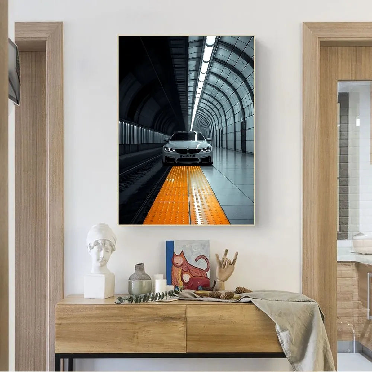 Car Poster No Framed Poster Kraft Club Bar Paper Vintage Poster Wall Art Painting Bedroom Study Stickers - z7 | 15x20cm