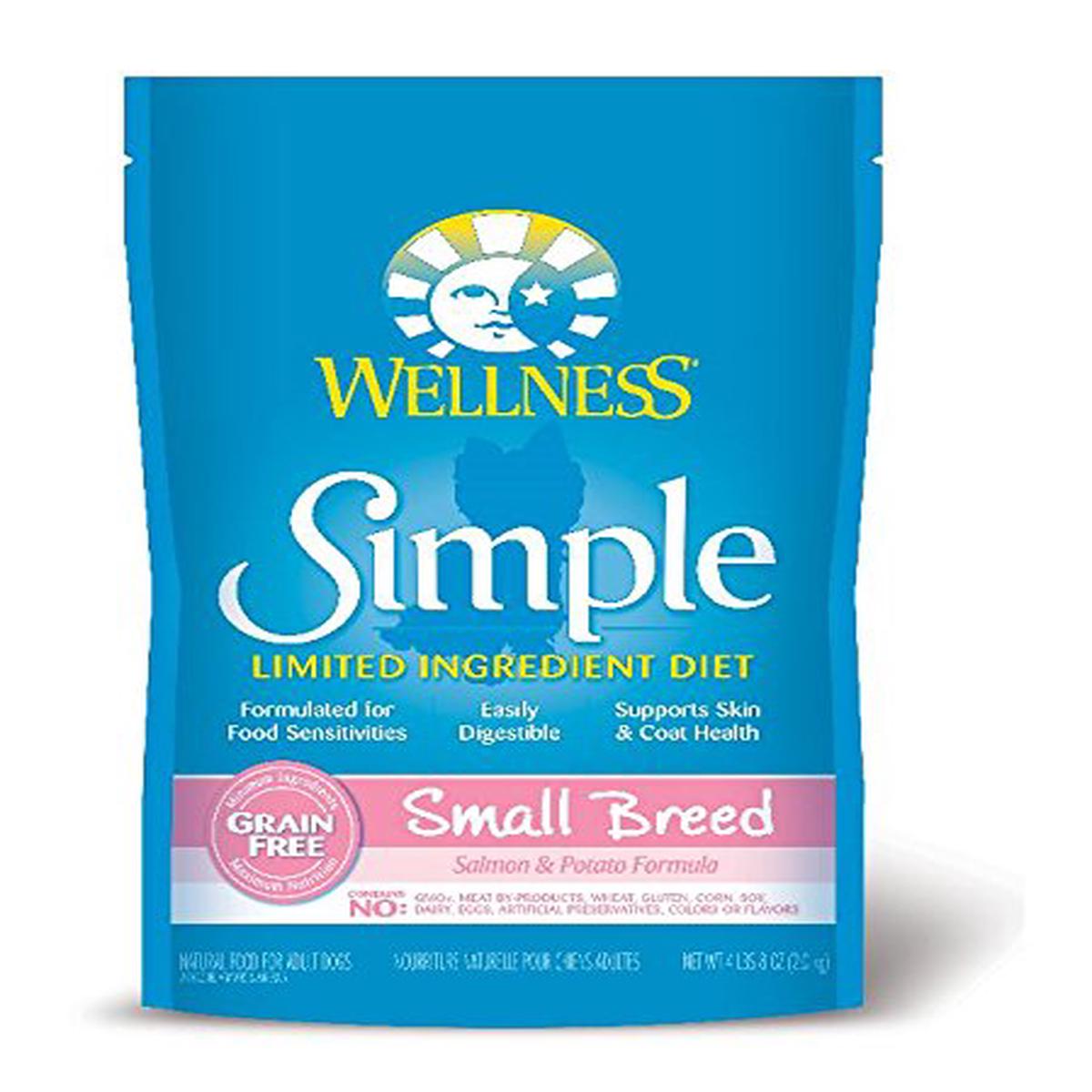 Wellness Simple LID Small Breed Salmon/Potato Dry Dog Food - 4LB
