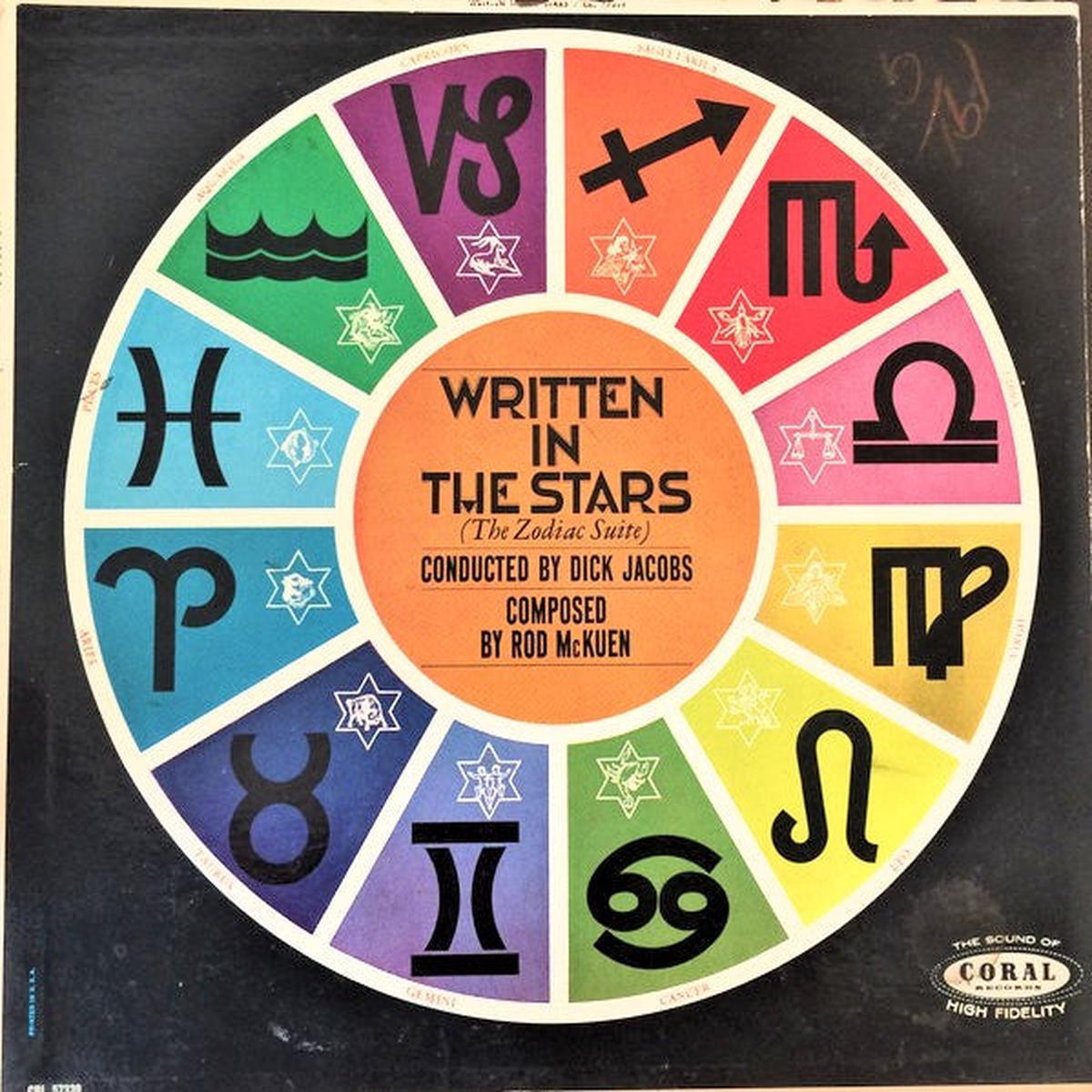 Dick Jacobs, Rod McKuen - Written In The Stars (The Zodiac Suite) (LP, Album) (VG+)