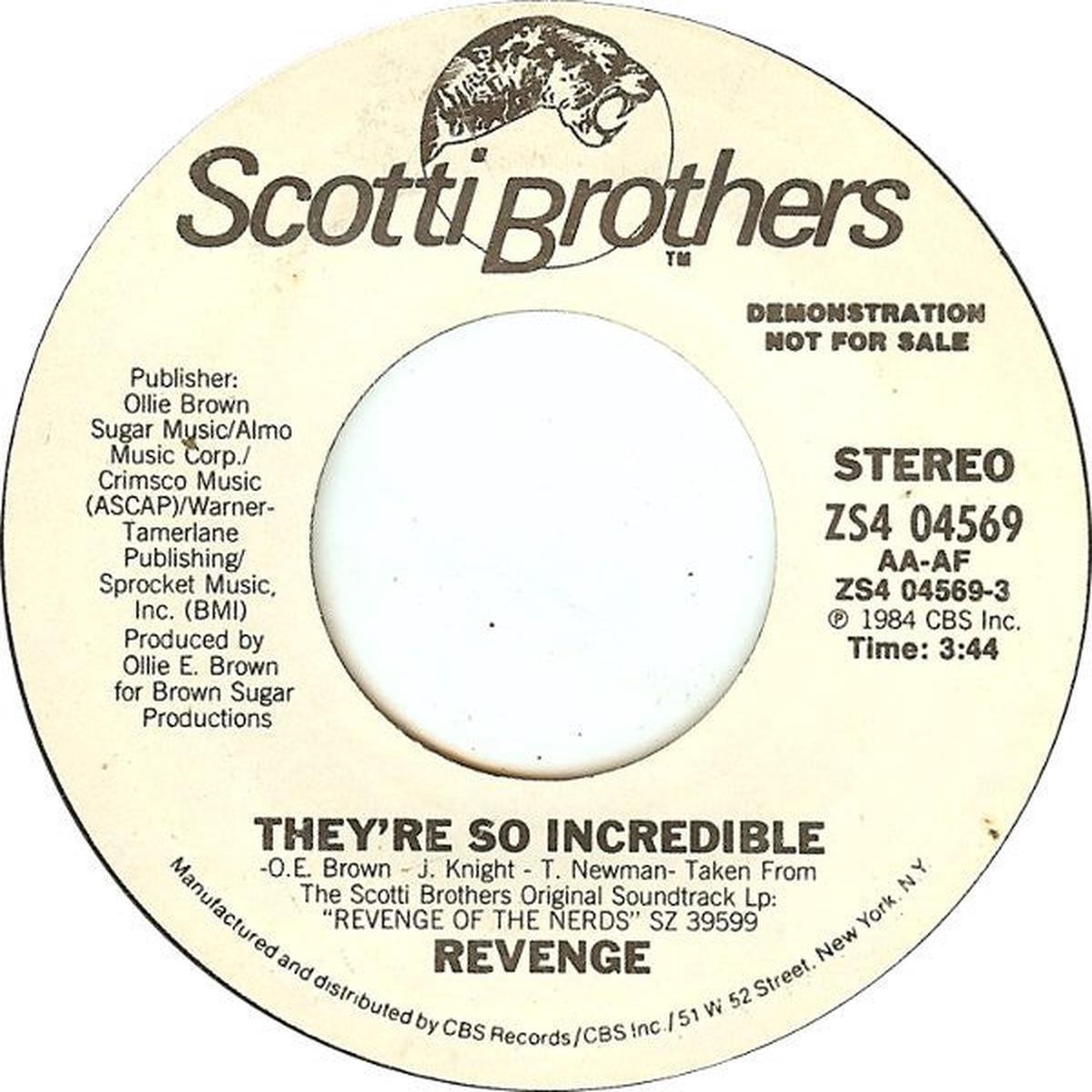 Revenge - They're So Incredible (7", Promo) (NM or M-)
