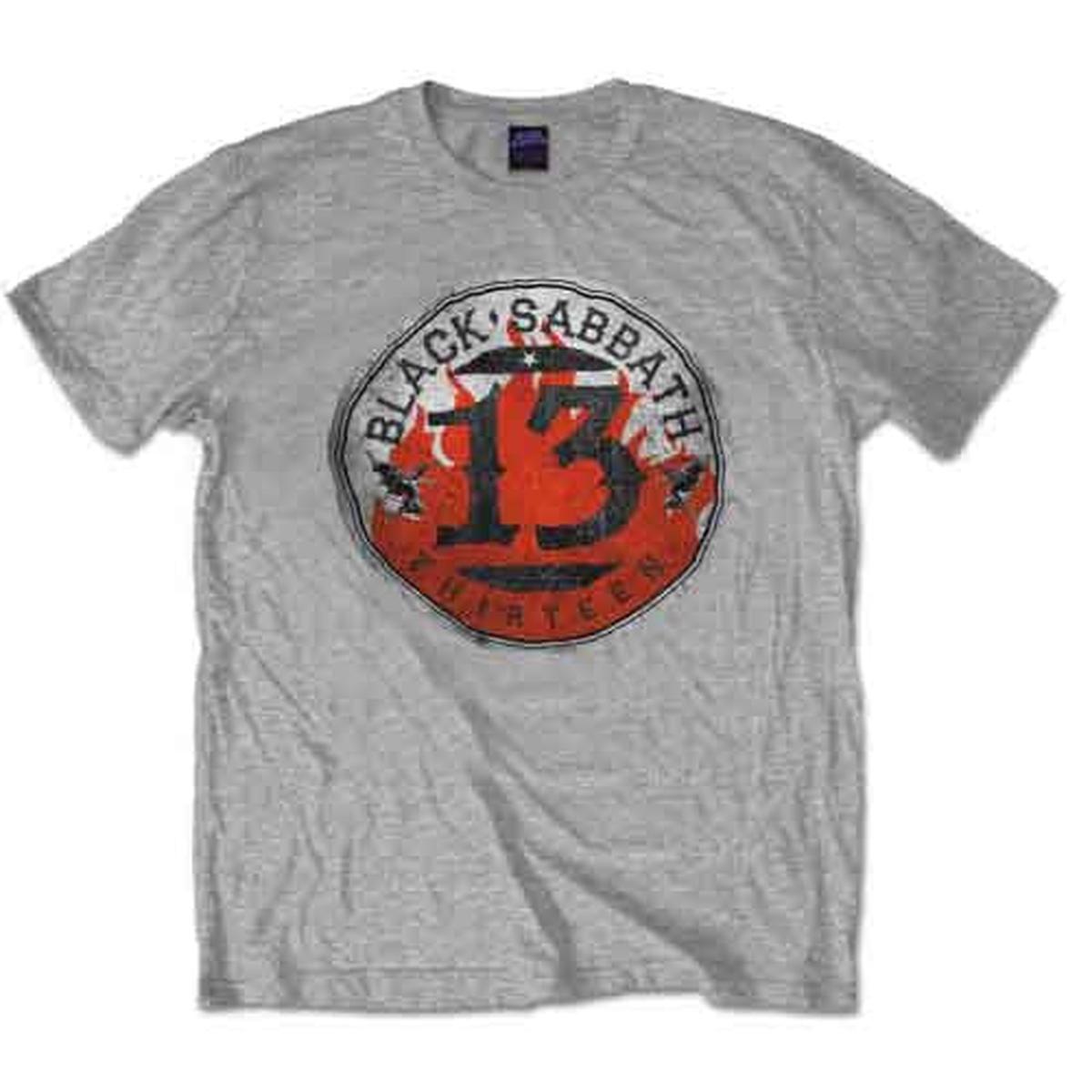 Black Sabbath 13 Flame Circle - Grey | S