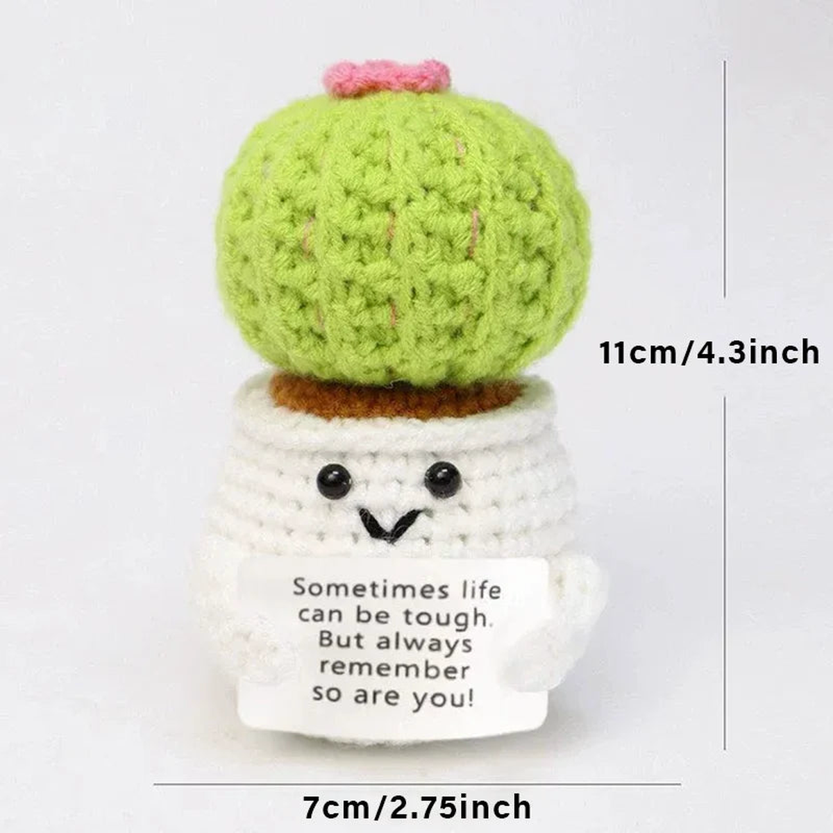 Positive Energy Duck Doll Hug Pocket Mini Handmade Plush Wool Knitting Dolls Funny Emotional Support Crochet Gift for Birthday - you are tough too