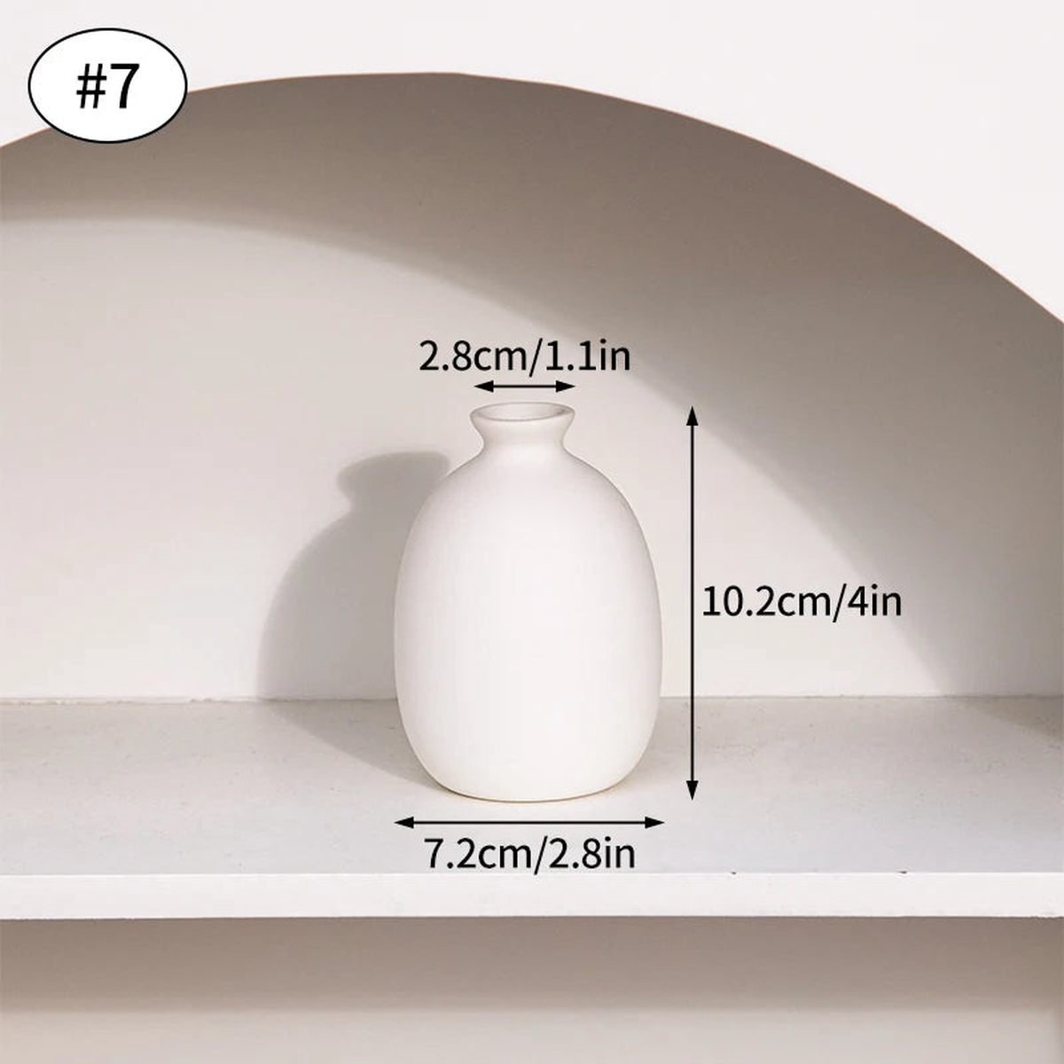 White Vase Ceramic Vase Flower Arrangement Vase Aesthetic Vases Desktop Ornament Flower Vase Flower Bottle Container Vases - S7 1.1x2.8x4in
