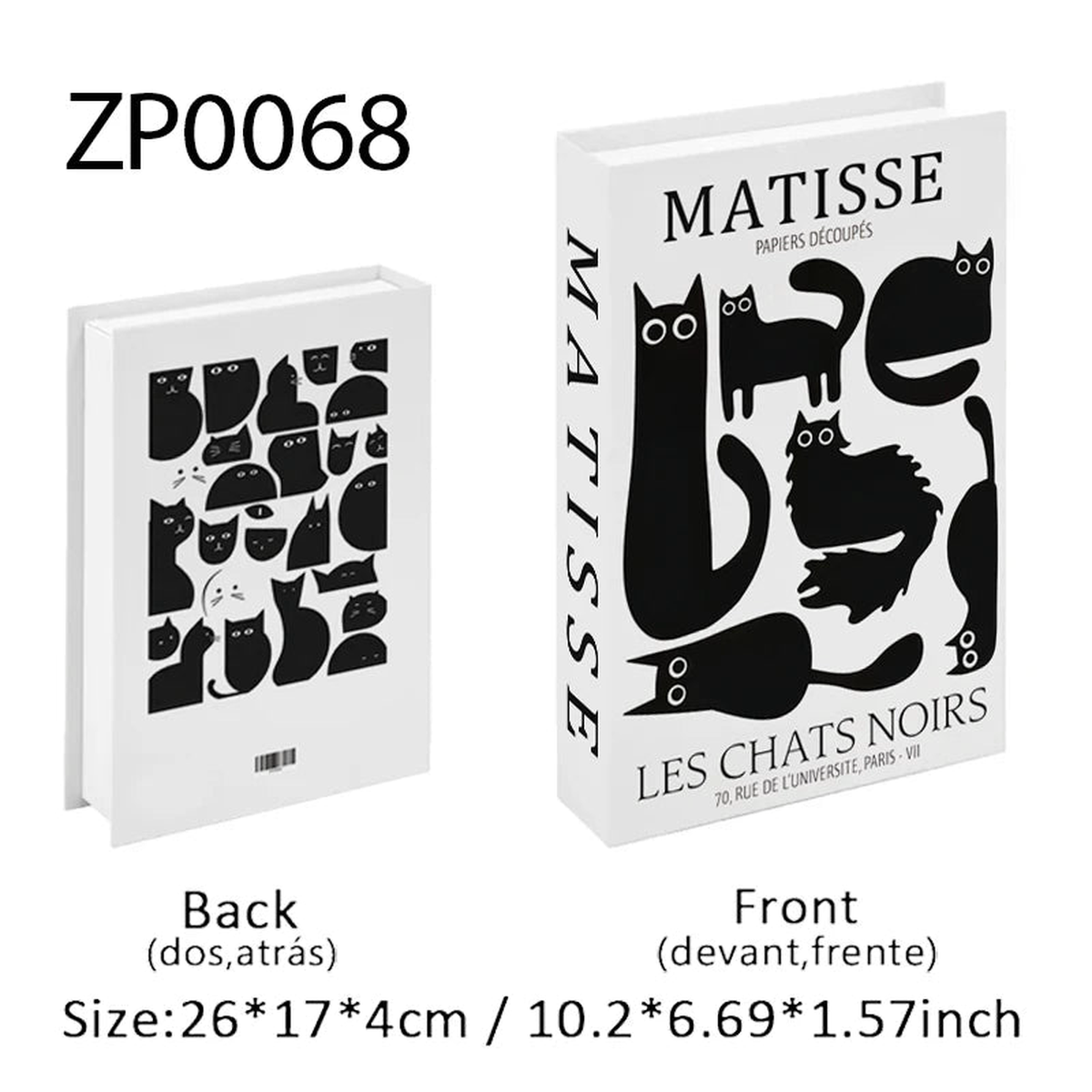 Bauhaus Luxury Fake Book Storage Box Abstract Decorative Books Matisse Boho Coffee Table Simulation Book Bedroom Home Decor - ZP0068 | NOT OPEN | China Mainland