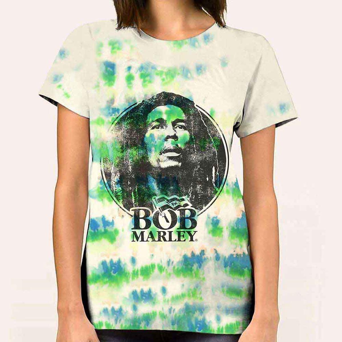 Bob Marley Black & White Logo - White | XL