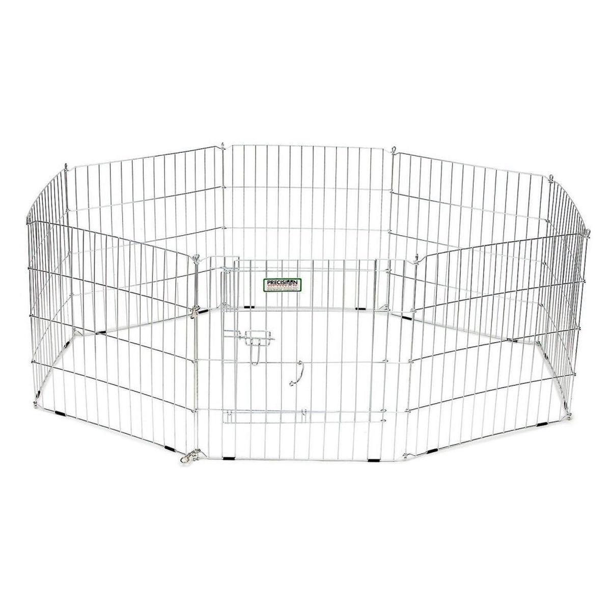 Precision Pet Boxed Exercise Pen with Door - Silver | 36 in.