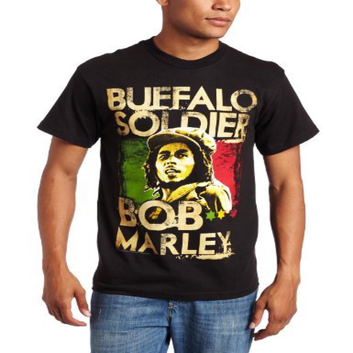 Bob Marley - Zion Rootswear Men'S Marley Buffalo Soldier T-Shirt, Black, Large ((Apparel)) - Default Title