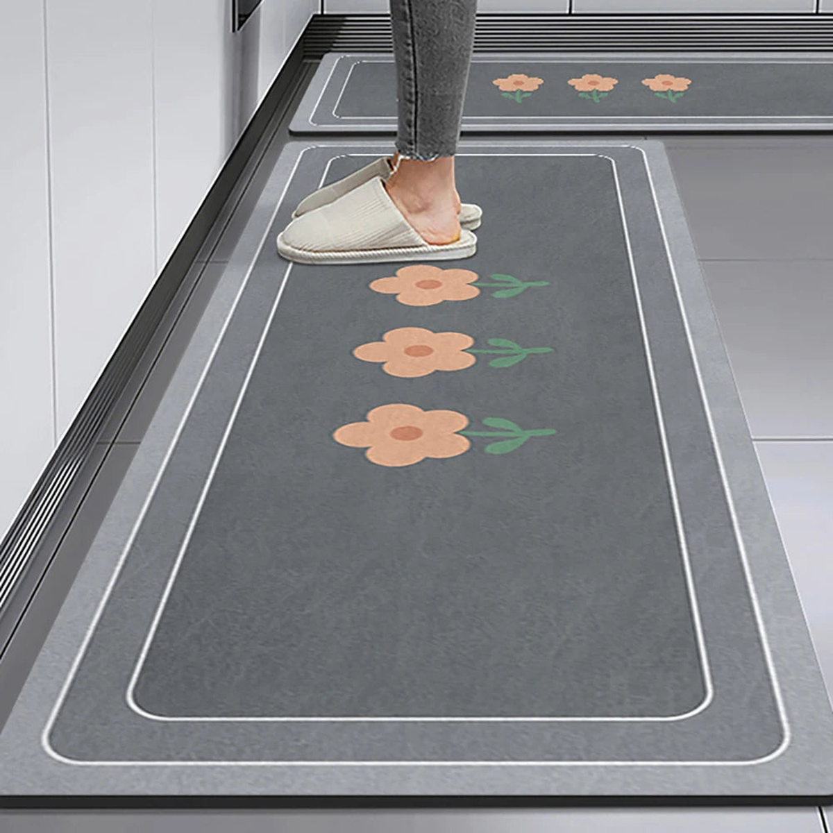 Non-slip Kitchen Mat Long Rugs Crystal Velvet Carpet for Living Room Absorbent Foot Mats Bedroom Doormat Alfombra Small Rugs - DDA13-8 style | 50x80cm and 50x160cm