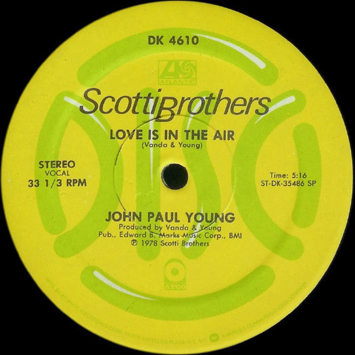 John Paul Young - Love Is In The Air (12", Single) (VG)