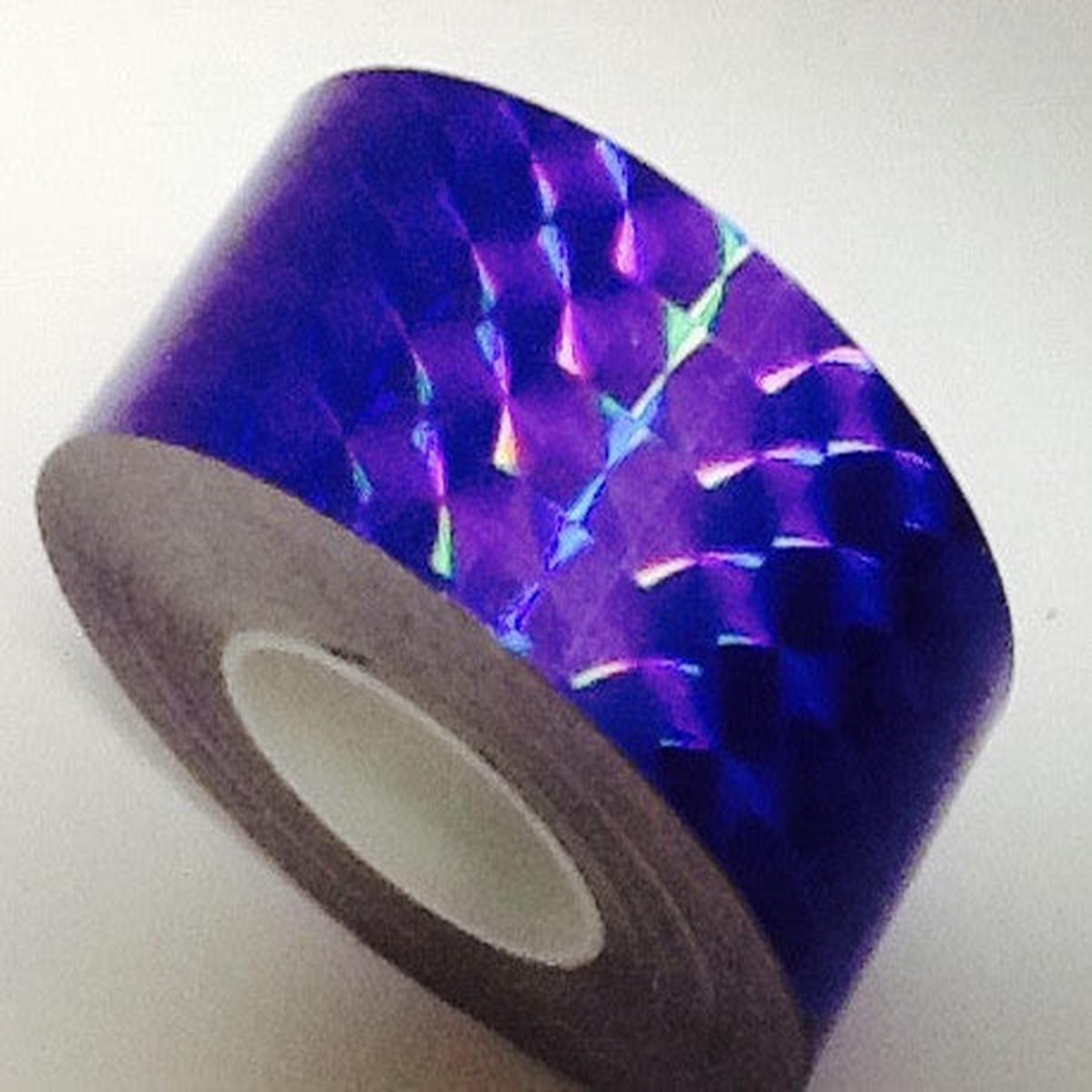 Prism Tape, Choose Your Color and Size, Holographic 1/4" Mosaic, Iridescent Tape. - 1/4 inch x 50 feet | violet