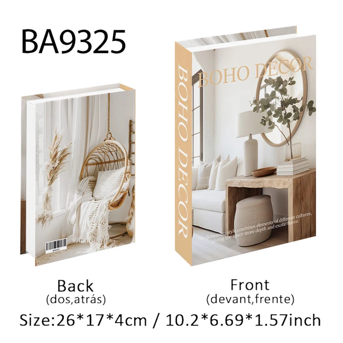 Boho Monet Matisse Luxury Fake Book Storage Box Home Interior Decoration Decorative Books Coffee Table Bedroom Living Room Decor - BA9325 | NOT OPEN