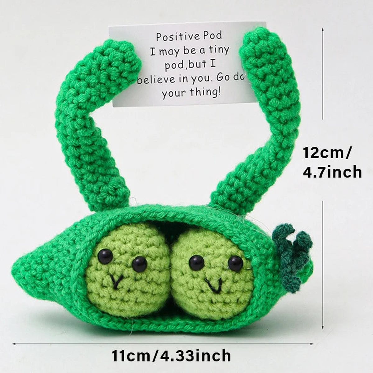 Positive Energy Duck Doll Hug Pocket Mini Handmade Plush Wool Knitting Dolls Funny Emotional Support Crochet Gift for Birthday - Positive Pod