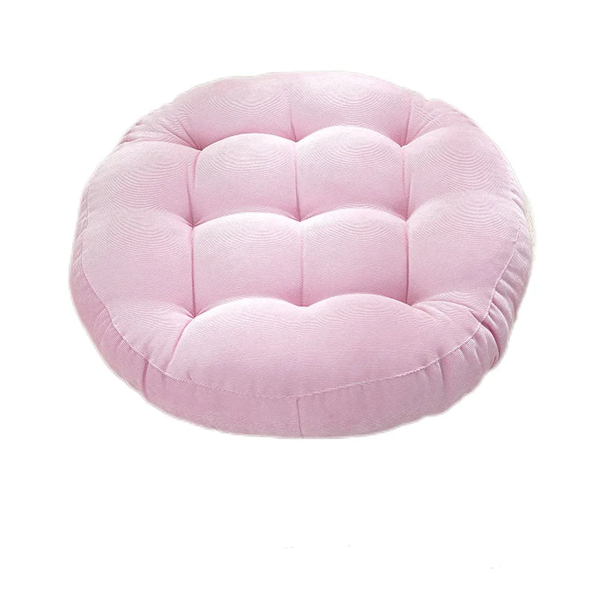 Round Large Floor Seat Pillows Gray Tufted Corduroy Cushions for Outdoor Yoga Tatami Chair Pad Casual Seating Reading Cushion  - corduroy pink | Round 42cm