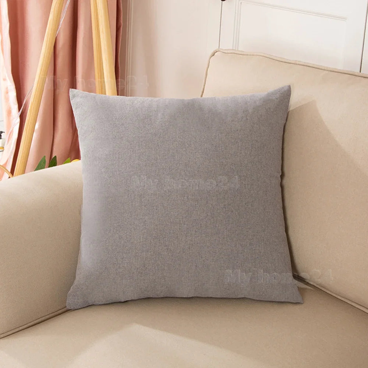 Universal 40*40 45*45 50*50 Pillow Cover Cotton Linen Plain Pillowcases Decorative Living Room Cushion Covers For Sofa Home Car - D | 40X40CM