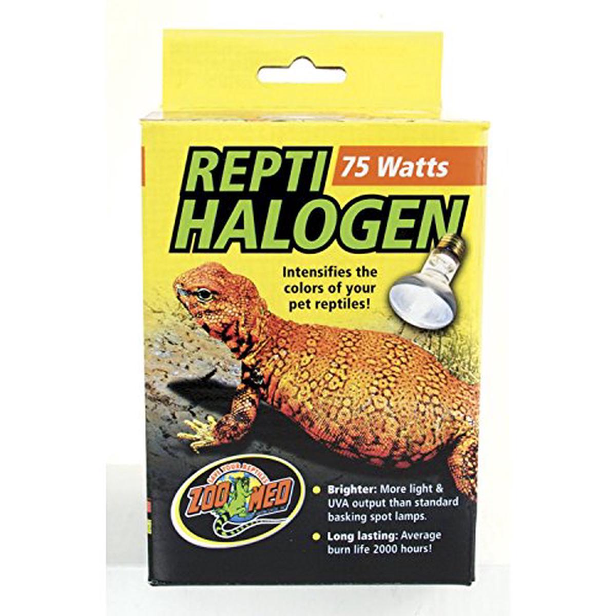 Zoo Med Repti Halogen Heat Lamp For Terrarium - 75 Watts