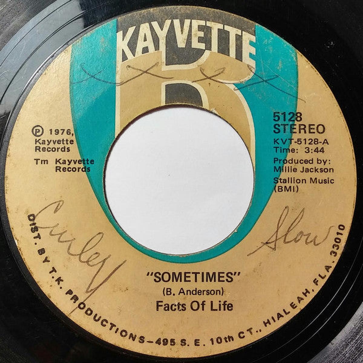 Facts Of Life - Sometimes (7", Styrene, She) (VG)