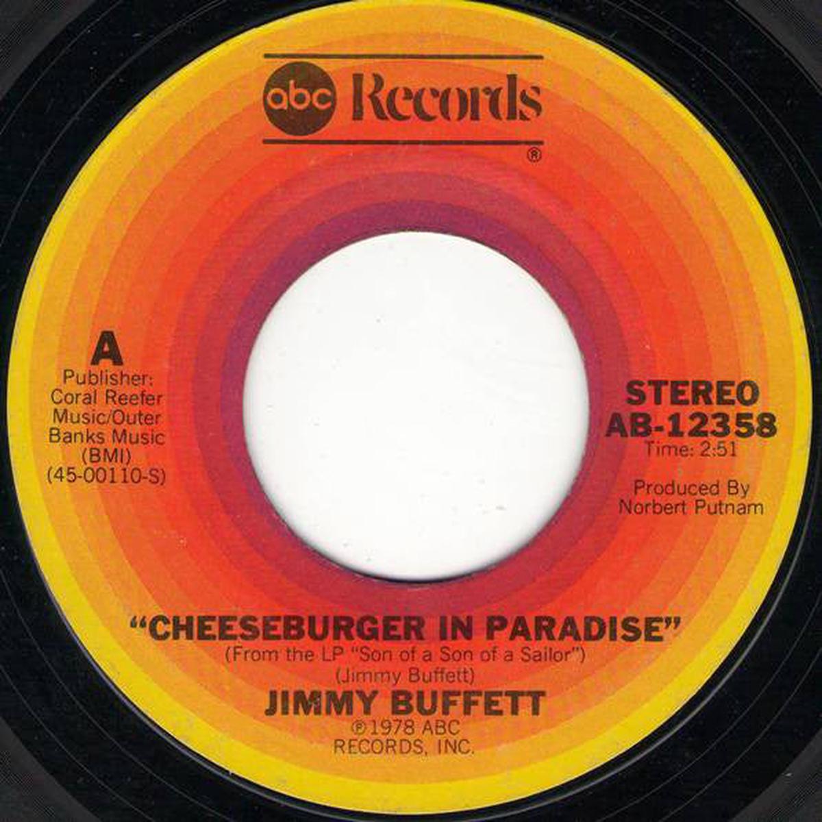 Jimmy Buffett - Cheeseburger In Paradise / African Friend (7", Single, Styrene, Ter) (VG+)