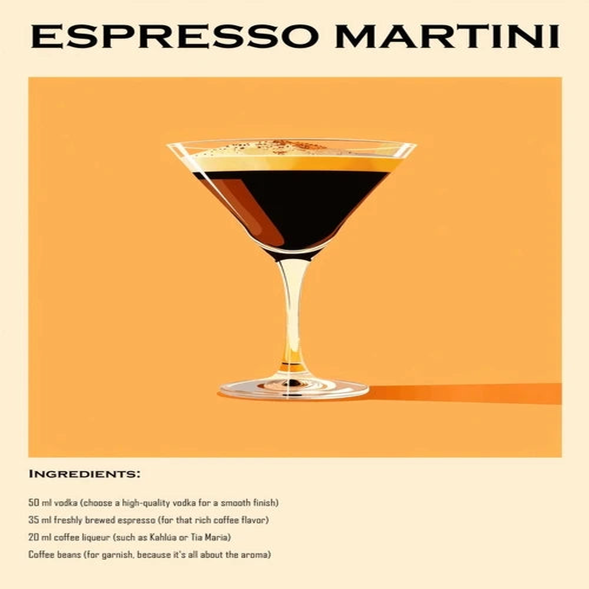 Old Fashioned Cocktail Drinks Negroni Mojito Posters Retro Aperol Spritz Canvas Prints Wall Art Painting Pictures Bar Kitchen - 8 | 50x70cm No Frame
