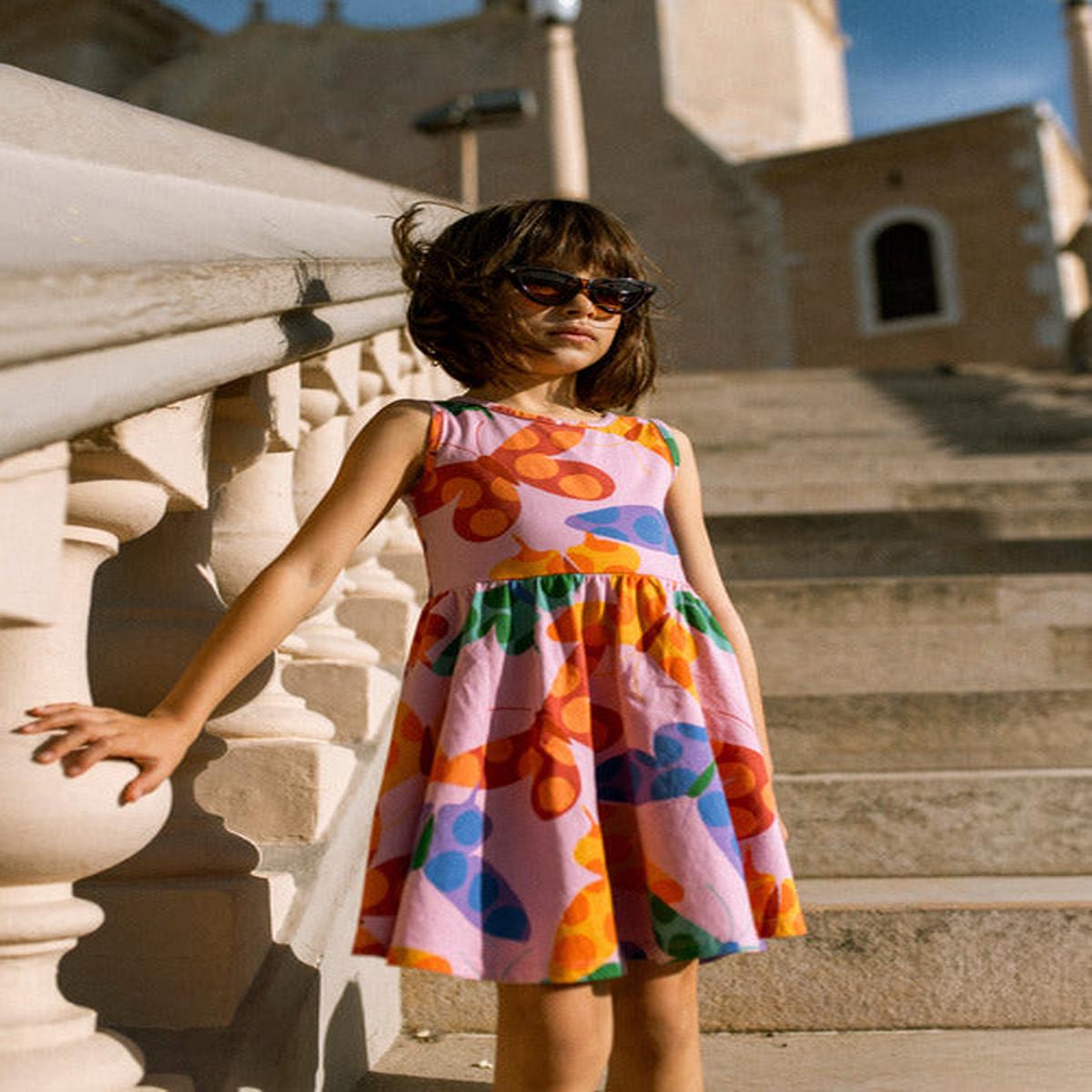 Butterfly Spot Sleeveless Dress - 5