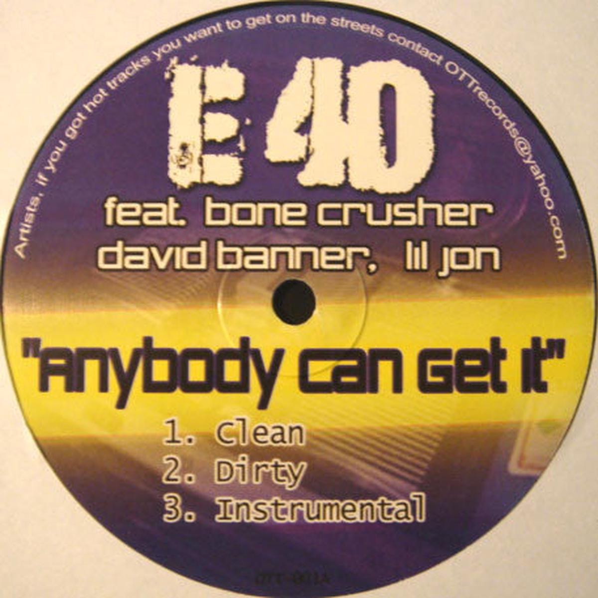 E-40 - Anybody Can Get It / Quarterbackin' (12", Unofficial) (M)