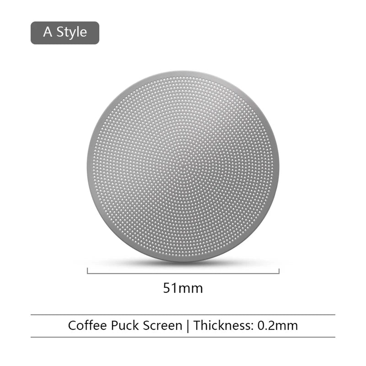 Espresso Puck Screen Coffee Filter Reusable Stainless Steel Holder 0.2mm For 51/54/58mm Coffee Portafilter Barista Accessories - 51mm Puck Screen