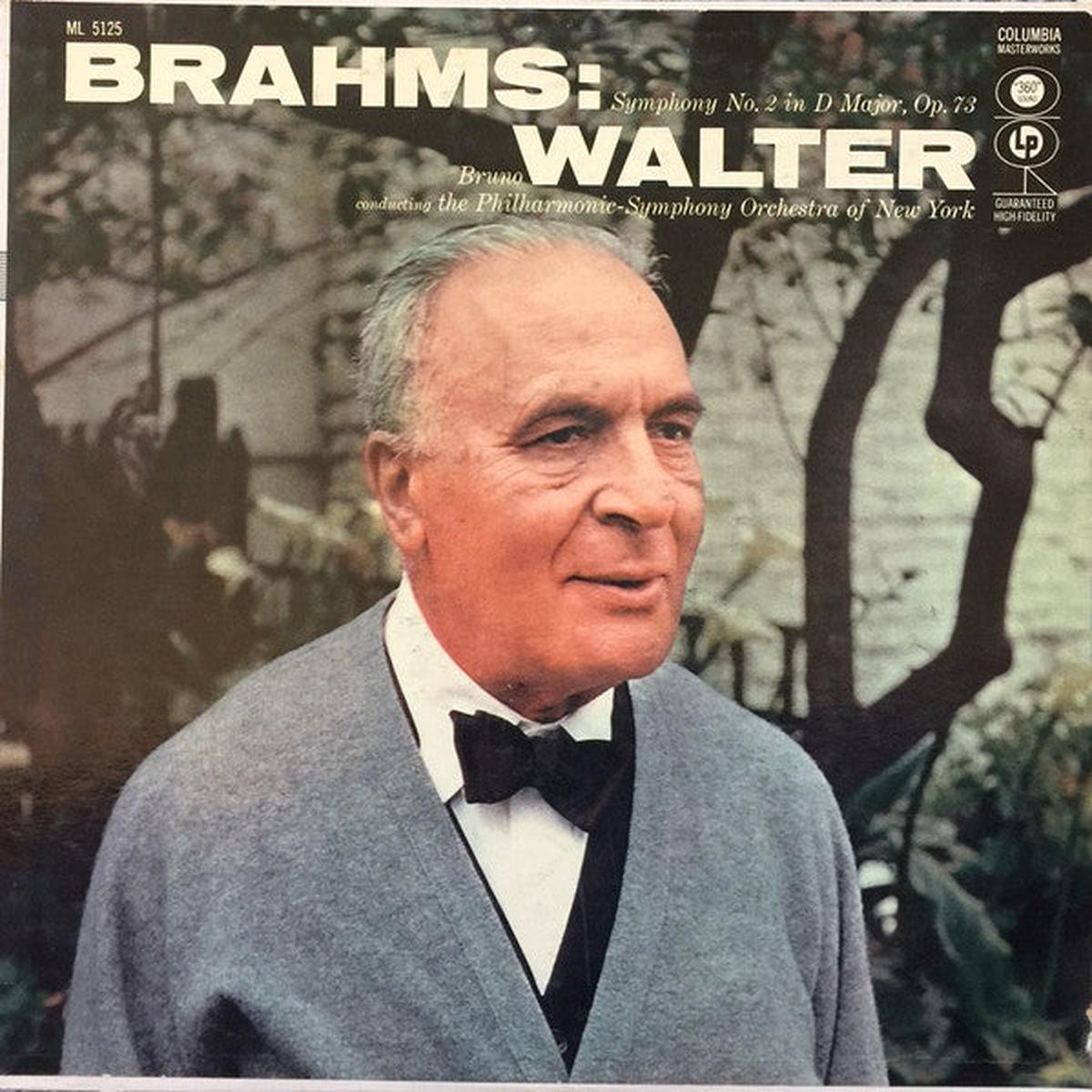 Johannes Brahms : Bruno Walter, The New York Philharmonic Orchestra - Symphony No. 2 In D Major, Op. 73 (LP, Album, Mono) (VG+)