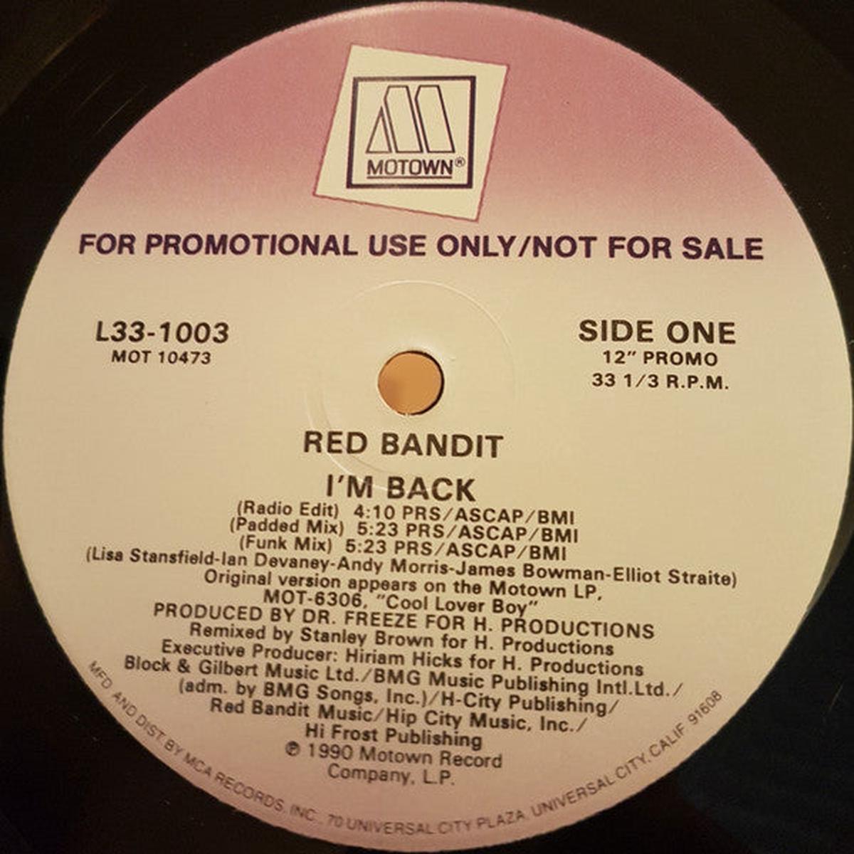 Red Bandit - I'm Back (12", Promo) (NM or M-)