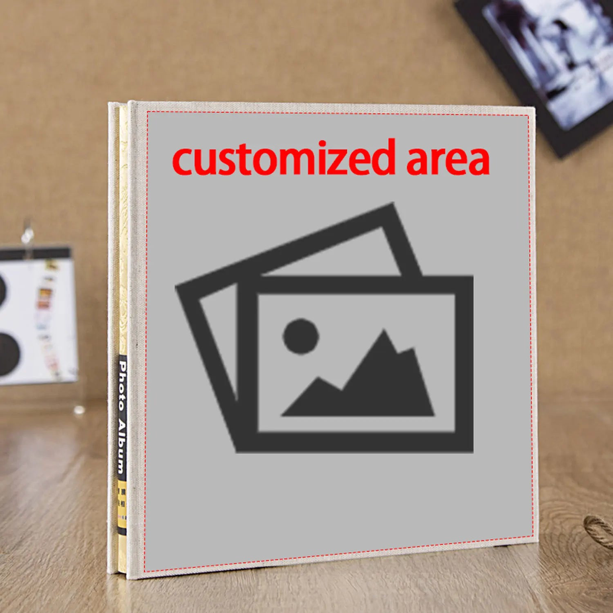 Romantic Paris Album 18" 20P - Anniversary Gift for Her/Him, Custom Cover (Pink/Blue Cards - Customized area