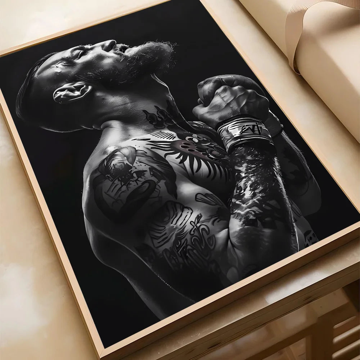 1PC Black And White U-Ultimate Fighting Championship UFC Poster Poster Paper Print Home Living Room Bedroom Entrance Bar Cafe - z10 | 30x40cm No Frame