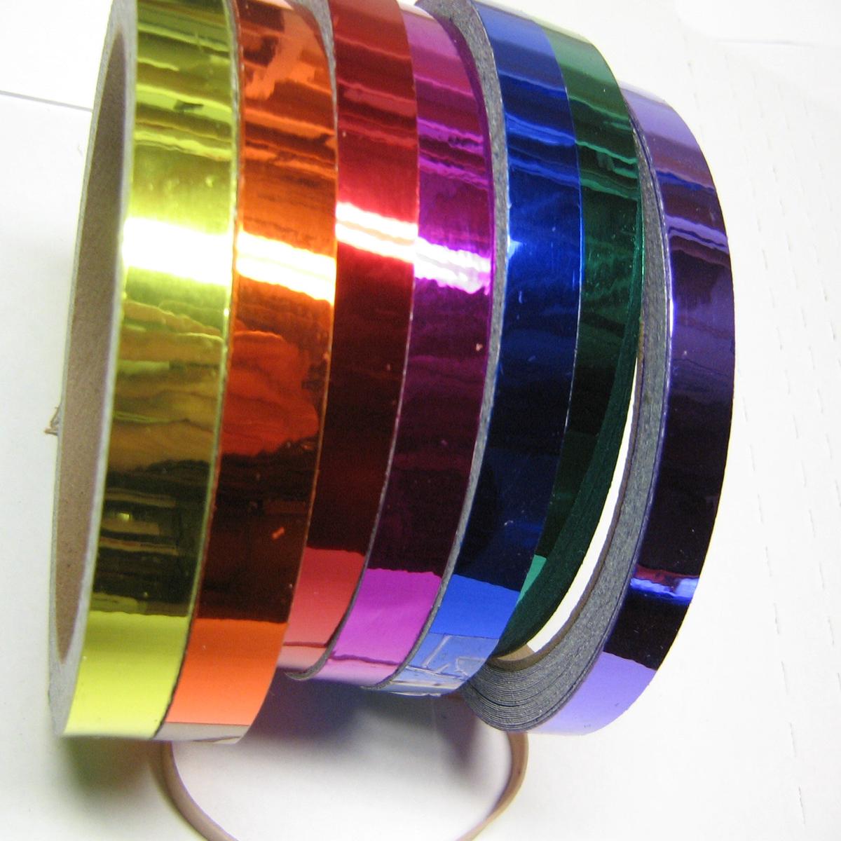 Colored Chrome Tape, 50 Foot rolls of Mirror-like Metallic Sticky Plastic - 2 inch x 50 feet | silver